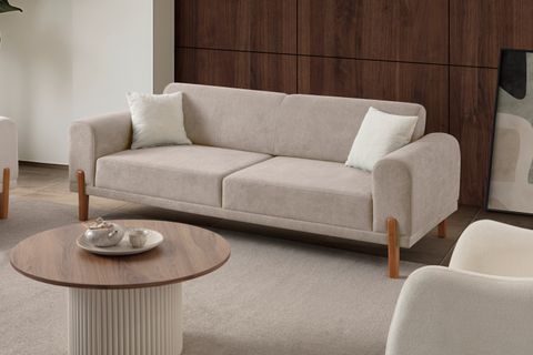 HAMBURG PLUS SIRT MEKANİZMALI KOLTUK TAKIMI, SÜTLÜ KAHVE