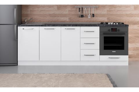 MİNAR 230 CM MUTFAK DOLABI BEYAZ 230-B3-ALT MODÜL