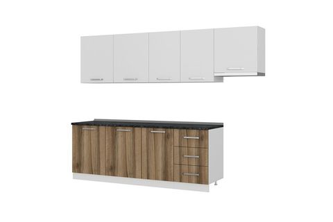 MİNAR EZGİ 280 CM MUTFAK DOLABI BEYAZ DORE 280-D4