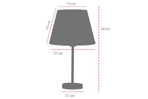 EVLİGHT BLACK TEKLİ ABAJUR METAL MASA LAMBASI, ANTRASİT