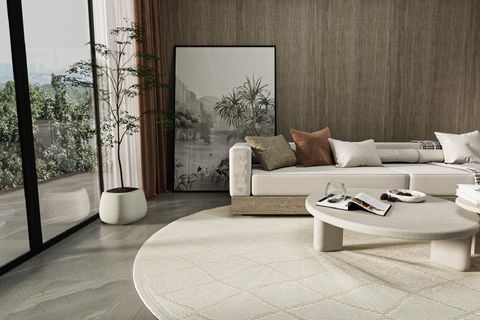 COOL HALI NEWYORK 3101 YUVARLAK, KREM, 80X80