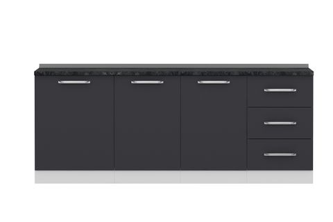 MİNAR 210 CM MUTFAK DOLABI BEYAZ ANTRASİT 210-A1-ALT MODÜL
