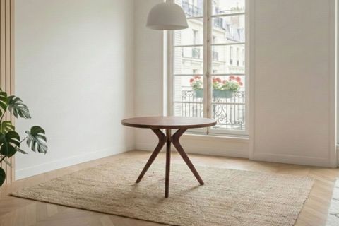 BELLE YUVARLAK MUTFAK MASA TAKIMI, CEVİZ, 90 CM