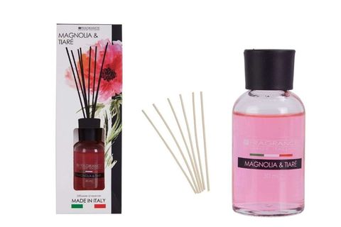 BAMBU ÇUBUKLU ODA KOKUSU VE PARFÜM 30 ML İTALYAN TASARIM MANOLYA AROMALI 3,5X3,5X8CM