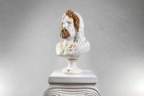 ZEUS GOD BUT GOLD POP ART DEKORATİF ROMA YUNAN HEYKELLERİ