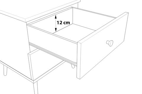 TRUVA KOMODİN, BEYAZ