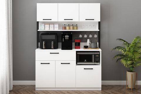 ERVİN ÇOK AMAÇLI AİRFRY DOLABI, 3 KAPAKLI, BEYAZ, E3