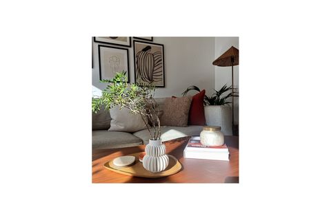 SERAMİK VAZO DEKORATİF BEYAZ SALON KONSOL DEKORU 14 CM