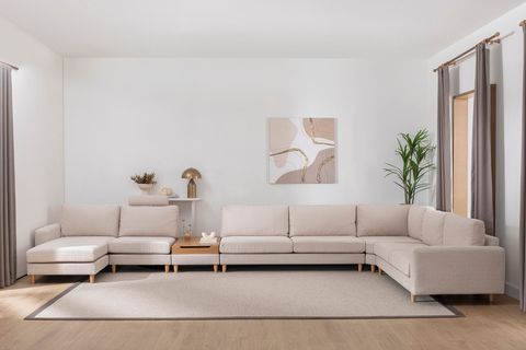 MERLİN KENDİ SETİNİ YARAT, KREM ŞÖNİL, NATUREL AYAK, SHOWROOMDAN KUMAŞ DEĞİŞİMLİ