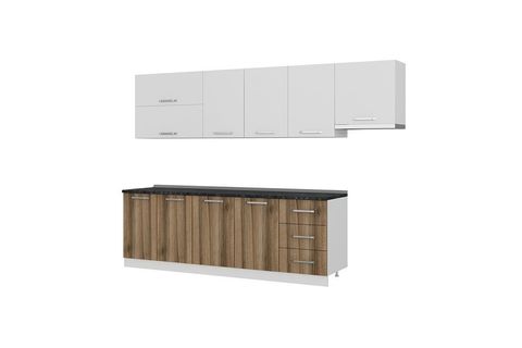 MİNAR BADE 300 CM MUTFAK DOLABI BEYAZ DORE 300-D8