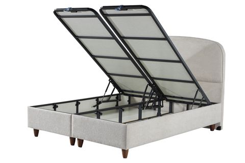 LUNA NİTA BAZA VE BAŞLIK SETİ, KREM, 160X200