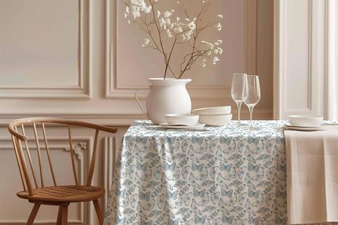 VİNTAGE KELEBEK PAMUK MASA ÖRTÜSÜ, 150X200 CM