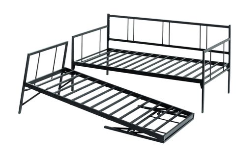 FORTE DAYBED YAVRULU METAL KARYOLA, SİYAH, 90X200