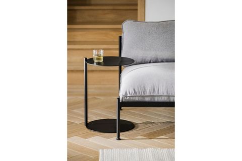 NAPOLYON METAL YAN SEHPA, OVAL, SİYAH