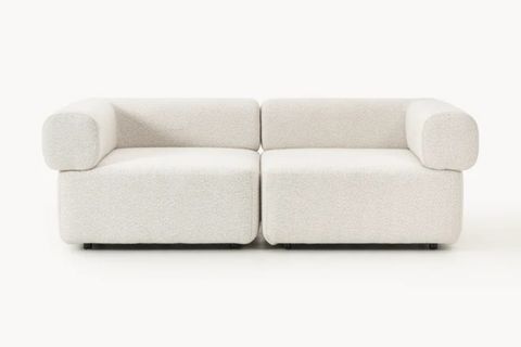 ALBA BUKLE MODÜLER İKİLİ KOLTUK, BEYAZ