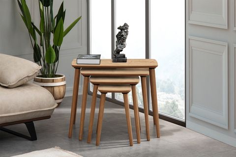 LUCİ ZİGON SEHPA, DÖRTLÜ, MEŞE