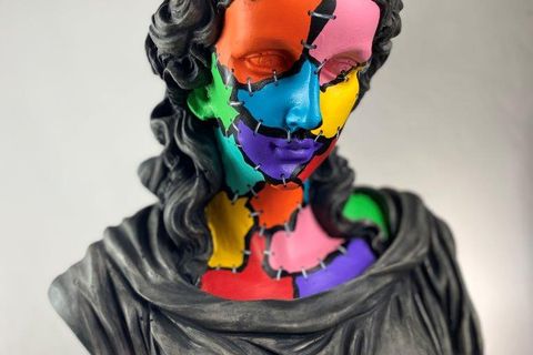 HERA COLORFUL ZOMBIE POP ART DEKORATİF ROMA YUNAN HEYKELLERİ