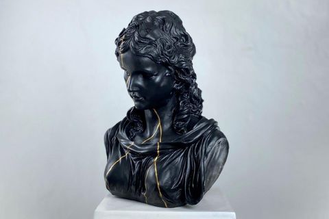 HERA GOLD STREAK POP ART DEKORATİF ROMA YUNAN HEYKELLERİ