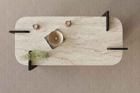 LEAPİRİ ORTA SEHPA MODERN MERMER DESEN SİYAH