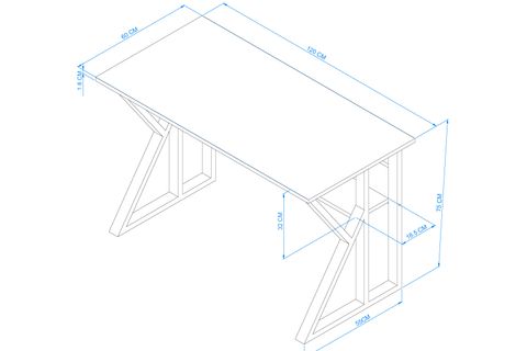 ARPELİA ALT RAFLI ÇALIŞMA MASASI, 120 CM
