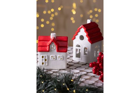 THE MİA DEKORATİF LED IŞIKLI EV BİBLO, 10X7X12 CM