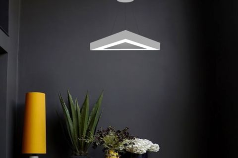 HEGZA LIGHTING TRIAN LED AVİZE, GRİ KASA SARI IŞIK