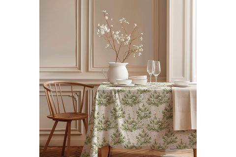 ZARİF ÇİÇEK PAMUK MASA ÖRTÜSÜ, 100X100 CM