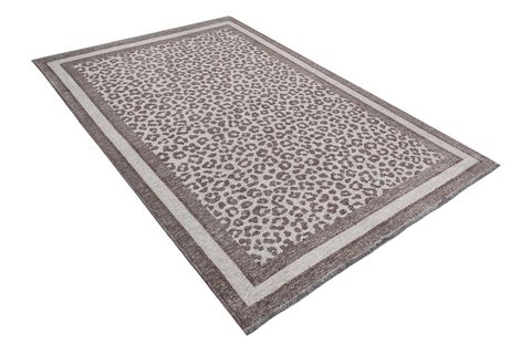 MORETTİ NORDİ LEOPAR DESENLİ MAKİNE DOKUMA HALI, GRİ, 77X300