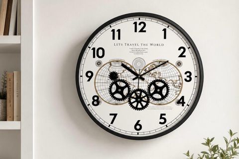 MUYİKA ATLAS DUVAR SAATİ, TRAVEL ÇARKLI, 47 CM