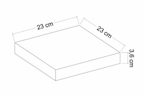 MİNAR GİZLİ RAF TUTUCULU DUVAR RAFI PARLAK BEYAZ, 23 CM