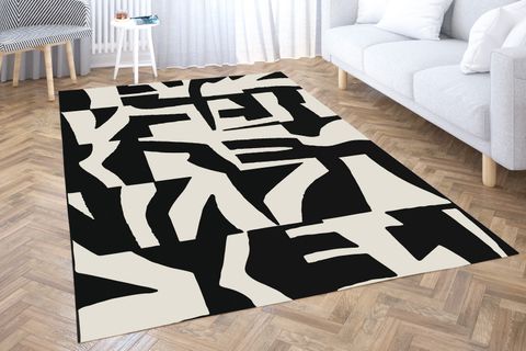 GALO SİYAH BEYAZ KARMA DESEN  HALI, 150X200