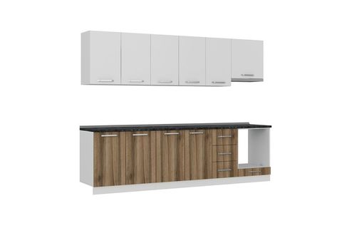 MİNAR ATLANTİS 285 CM MUTFAK DOLABI BEYAZ DORE 285-D8