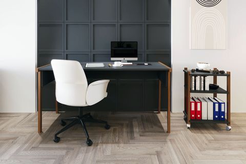 LAGOMOOD ZENİTH ÇALIŞMA MASASI KİTAPLIK TAKIM, ANTRASİT CEVİZ, 150CM