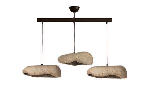 STONELİTH HANDMADE KARBON BETON AVİZE, ÜÇLÜ