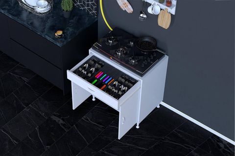 QPLAS XXL OCAK ALTI 1 RAFLI SET, 48 CM