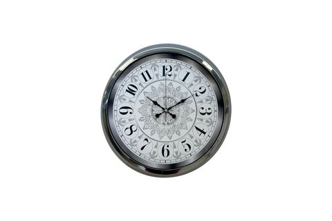 ASİL MOTİF KROM METAL DUVAR SAATİ 40 CM