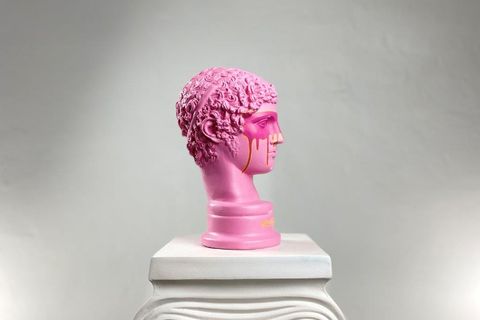 HERMES PINK SAVIOUR POP ART DEKORATİF ROMA YUNAN HEYKELLERİ