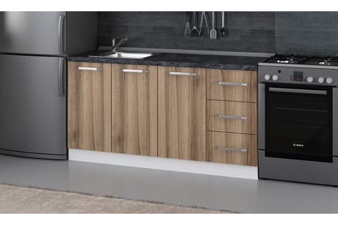 MİNAR 160 CM MUTFAK DOLABI BEYAZ DORE 160-D1-ALT MODÜL