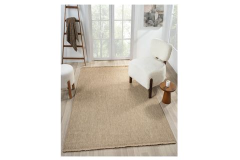 QUEEN SERİSİ JÜT HASIR GÖRÜNÜMLÜ DOKUMA MAKİNE HALISI, BEJ, 80X200, 672