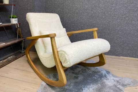 ASEDİA EKOL SALLANAN SANDALYE, TEDDY KREM, NATUREL AYAK