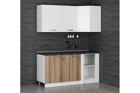 MİNAR 165CM KÖŞE MUTFAK DOLABI BEYAZ DORE K165D1