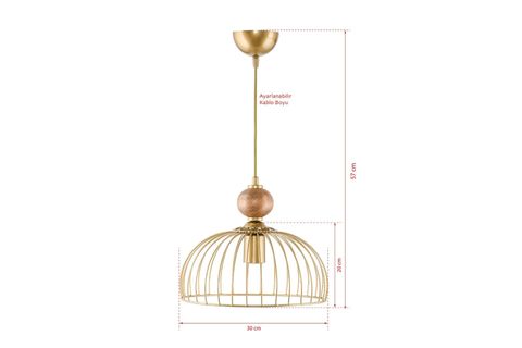 TEKLİ AHŞAPLI CESTA SARKIT AVİZE, ESKİTME