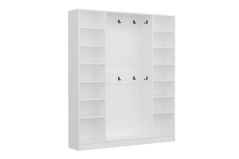 KALE 210 CM 4 KAPAKLI 2B RAF PORTMANTO, BEYAZ DORE PLUS