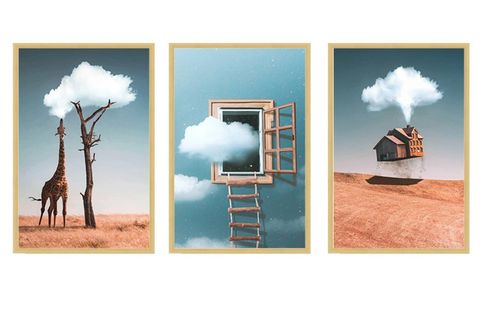POSTER CLOUD TABLO SETİ, ÇERÇEVELİ, 33X48