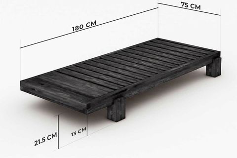 WOODESK ARİN MASİF AHŞAP SEDİR, NATURAL-GRİ RENK