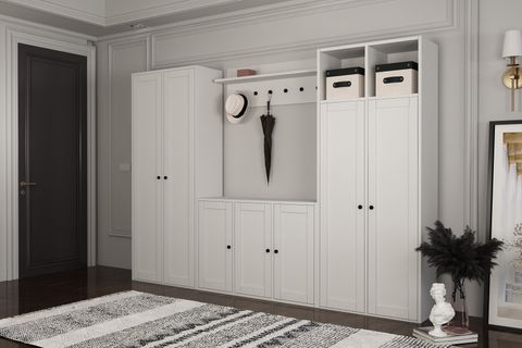 LEONARDO PORTMANTO VESTİYER 297, DOLAPLI, BEYAZ, 230 CM VST1018