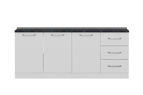 MİNAR 200 CM MUTFAK DOLABI BEYAZ 200-B2-ALT MODÜL