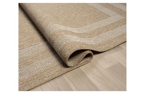 QUEEN SERİSİ JÜT HASIR GÖRÜNÜMLÜ DOKUMA MAKİNE HALISI, BEYAZ, 100X200, 668