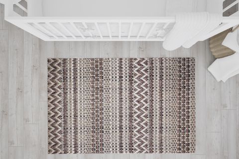 KULT İSKANDİNAV SİYAH HALI / KİLİM MİNİMALİST DİZAYN 80X150