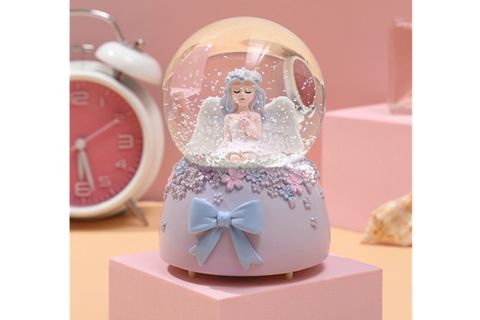 LİVAVA MELEK KAR KÜRESİ IŞIKLI, MÜZİKLİ, RENKLİ, 16X12